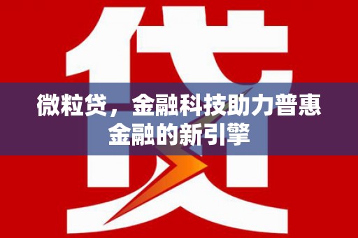 安丘微粒贷，金融科技助力普惠金融的新引擎