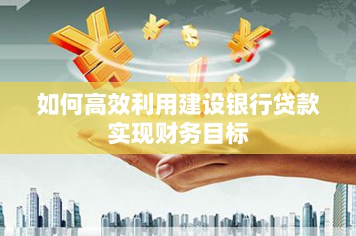 安丘如何高效利用建设银行贷款实现财务目标