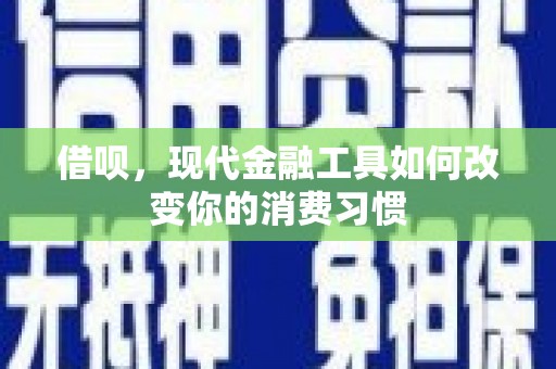 安丘借呗，现代金融工具如何改变你的消费习惯