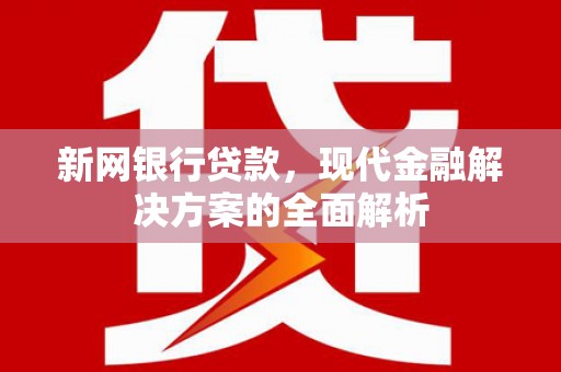 安丘新网银行贷款，现代金融解决方案的全面解析