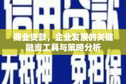 安丘商业贷款，企业发展的关键融资工具与策略分析