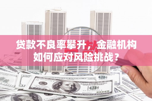 安丘贷款不良率攀升，金融机构如何应对风险挑战？
