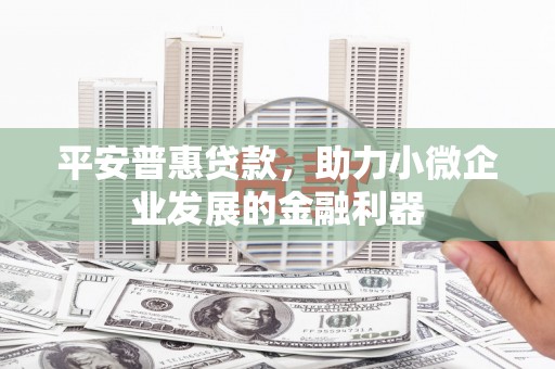 安丘平安普惠贷款，助力小微企业发展的金融利器
