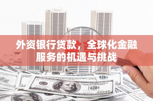 安丘外资银行贷款，全球化金融服务的机遇与挑战