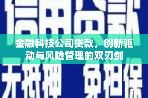 安丘金融科技公司贷款，创新驱动与风险管理的双刃剑